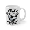 Mug "Je Peux Pas, J'ai Foot" - idée Cadeau Parfait pour les Passionnés de Football - Design Humour Footballeur
