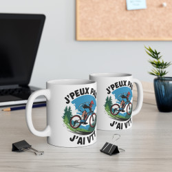 Mug "Je Peux Pas, J'ai VTT" - Cadeau Parfait pour les Passionnés de Vélo Tout Terrain et Cyclistes