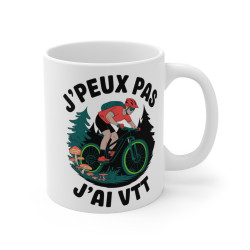 Mug "Je Peux Pas, J'ai VTT" - idée Cadeau Parfait pour les Passionnés de Vélo Tout Terrain et Cyclistes