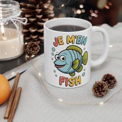 Mug "Je M'en Fish" - Humour Poisson, Cadeau Fun et Original