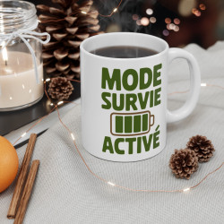 Mug "Mode Survie Activé" - Humour et Survie Quotidienne