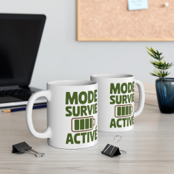 Mug "Mode Survie Activé" - Humour et Survie Quotidienne