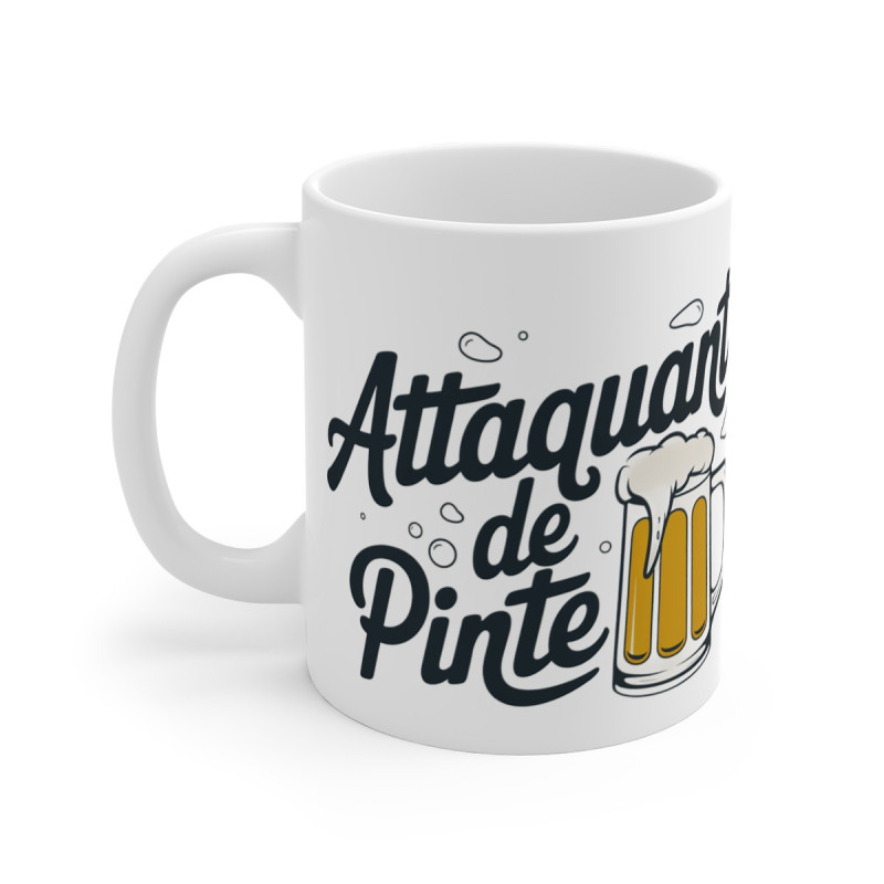 Mug "Attaquant de Pinte" - Cadeau humour bière pour amateurs de bière