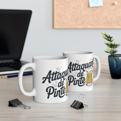Mug "Attaquant de Pinte" - Cadeau humour bière pour amateurs de bière