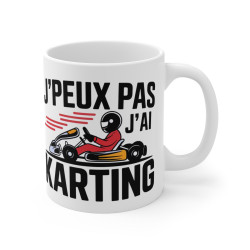 Mug "J'Peux Pas J'Ai Karting" - Idée Cadeau humour pour passionnés de karting