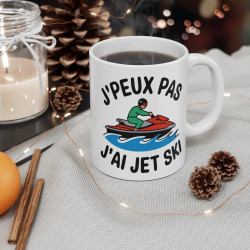 Mug "J'Peux Pas J'Ai JetSki" - Cadeau parfait pour les amateurs de sports nautiques