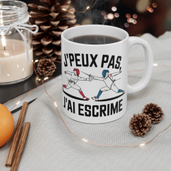 Mug "J'Peux Pas J'Ai Escrime" - Cadeau idéal pour les passionnés d'escrime