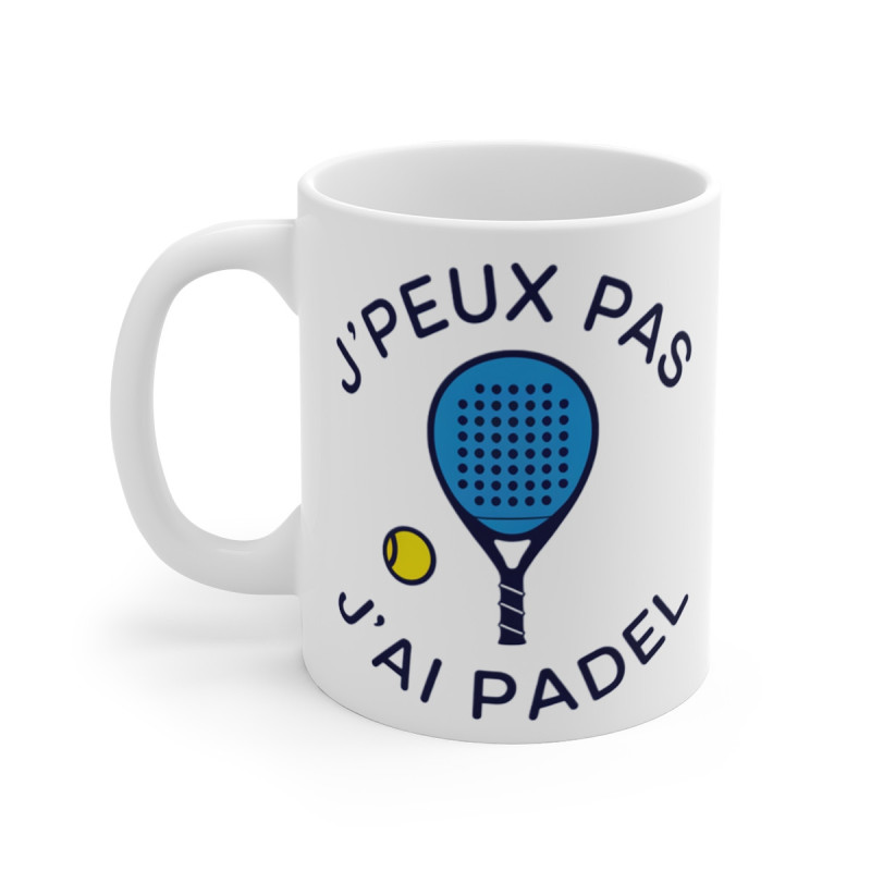 Mug "J'Peux Pas J'Ai Padel" - Idée Cadeau idéal pour les amateurs de padel