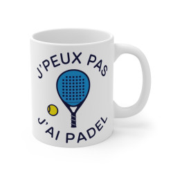 Mug "J'Peux Pas J'Ai Padel" - Idée Cadeau idéal pour les amateurs de padel