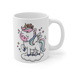 Mug Licorne - Design Adorable de Licorne sur un Nuage pour enfant et adulte