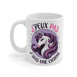 Mug Licorne - J'peux pas,...