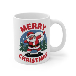 Mug de Noël "Merry Christmas" - Père Noël qui Dab, pour enfant et adulte