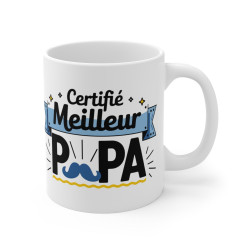 Mug "Certifié Meilleur Papa" - idée cadeau pour la Fête des Pères