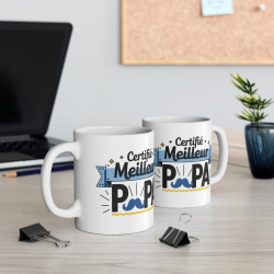 Mug "Certifié Meilleur Papa" - idée cadeau pour la Fête des Pères