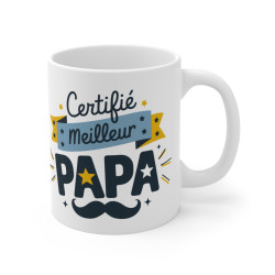 Mug "Certifié Meilleur Papa" - Cadeau pour les pères
