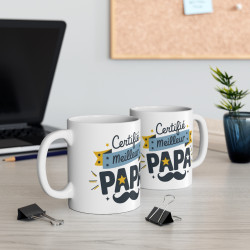 Mug "Certifié Meilleur Papa" - Cadeau pour les pères