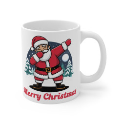 Mug de Noël "Merry Christmas" -  Tasse Père Noël qui Fait le Dab