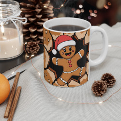 Mug Bonhomme en Pain d'Épice de Noël - Père Noël Festif  pour enfant et adulte