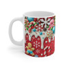 Mug Noël - Design Festif avec Bonhomme en Pain d'Épice et Décorations de Noël