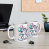 Mug Licorne Arc-en-Ciel et Ballons - Cadeau Fantaisie et Magique pour enfant et adulte