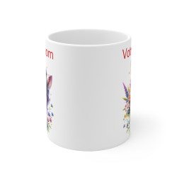 Mug Licorne Personnalisable avec Prénom - Cadeau Mignon et Fleuri pour enfant et adulte