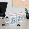 Mug Licorne Personnalisable avec Prénom et Bonhomme de Neige - Cadeau Hivernal Fantaisie