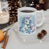 Mug Licorne et Bonhomme de Neige - Cadeau Hivernal Magique Noël pour enfant et adulte