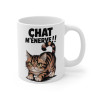 Mug Chat M'énerve - Mug Humoristique avec Chat Énervé - Cadeau Fun pour Amoureux des Chats