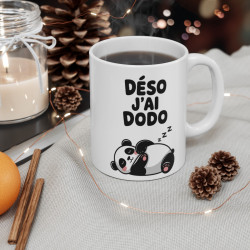 Mug Animal  Panda "Désolé J'ai Dodo" - Idée Cadeau Drôle Amusant et Relaxant pour les Amateurs de Sieste