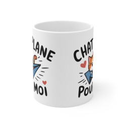 Mug Animal "Chat plane pour moi" - Design Mignon et Amusant pour les Amoureux des Chats