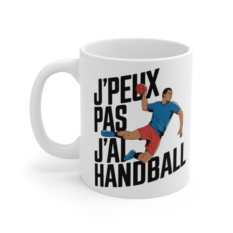 Mug Tasse Handball Sport "J'peux pas, j'ai Handball" - Cadeau Parfait pour les Passionnés de Handball