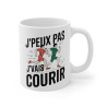 Mug Tasse Drôle"J'peux Pas, J'vais Courir" - Idée cadeau Humoristique Pour Les Passionnés de Running
