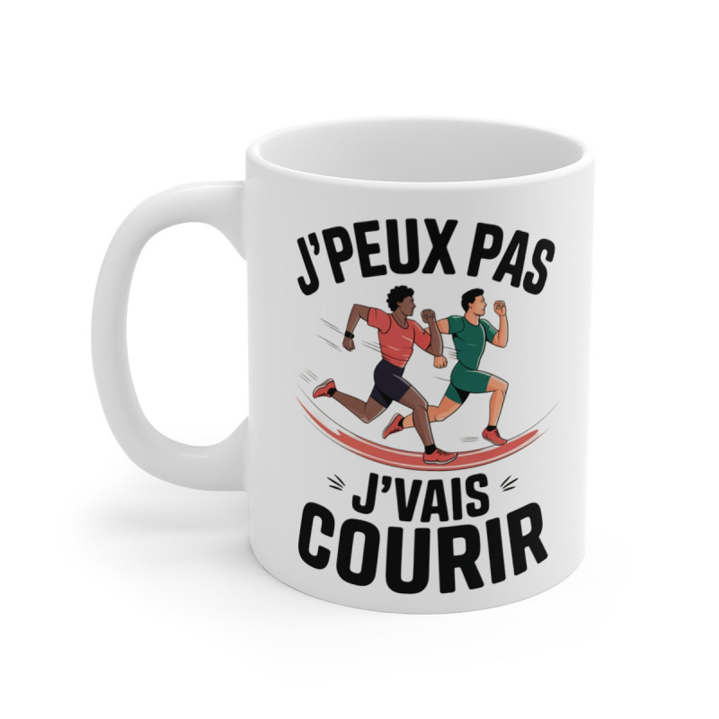 Mug Tasse Drôle "J'peux Pas, J'vais Courir" - Pour Les Passionnés de Running