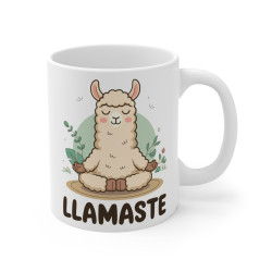 Mug Tasse Animal Llama "Llamaste" -  Idée cadeau Humour,Paix et Sérénité en Toute Simplicité