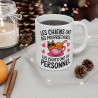Mug Tasse Animal "Les chiens ont des propriétaires, les chats ont du personnel" -Idée cadeau Humour Félin