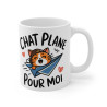 Mug Tasse Chat drôle "Chat plane pour moi" - Design Mignon et Amusant pour les Amoureux des Chats