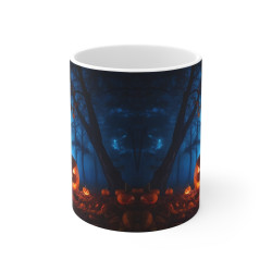 Mug Halloween "Citrouille Terrifiante sous la Lune" idée cadeau citrouille pour enfant et adulte