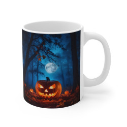 Mug Halloween "Citrouille Terrifiante sous la Lune" idée cadeau citrouille pour enfant et adulte