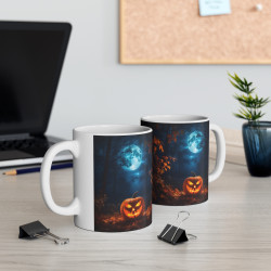 Mug Citrouille Halloween "Citrouille Terrifiante sous la Lune"