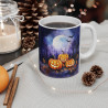 Mug Tasse Halloween "Citrouilles Magiques sous la Pleine Lune" idée cadeau Halloween pour enfant et adulte