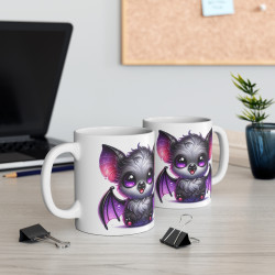 Tasse Mug Chauve-Souris en Céramique Halloween - Idée Cadeau Originale - pour Enfants et Adultes - Tasse à Café