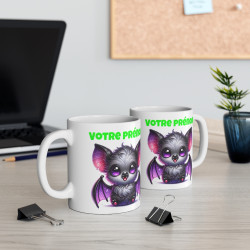 Tasse Mug Personnalisable Chauve-Souris en Céramique Halloween - Idée Cadeau Originale - Tasse à Café