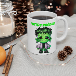 Tasse Mug Monstre Halloween en Céramique Personnalisable - Idée Cadeau Originale - pour Enfants et Adultes - Tasse à Café