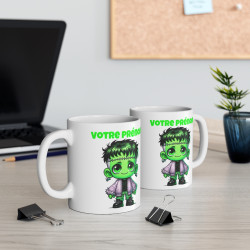 Tasse Mug Monstre Halloween en Céramique Personnalisable - Idée Cadeau Originale - pour Enfants et Adultes - Tasse à Café