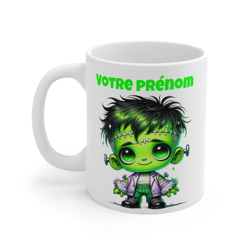 Tasse Mug Monstre Halloween en Céramique Personnalisable - Idée Cadeau Originale - pour Enfants et Adultes - Tasse à Café