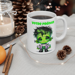 Tasse Mug Monstre Halloween en Céramique Personnalisable - Idée Cadeau Originale - pour Enfants et Adultes - Tasse à Café