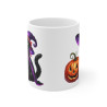 Tasse Mug Chat Noir Sorcière en Céramique Halloween - Idée Cadeau Originale - pour Enfants et Adultes - Tasse à Café