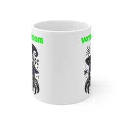 Tasse Mug Araignée Sorcière en Céramique Halloween  Personnalisable avec Prénom - pour Enfants et Adultes