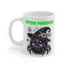 Tasse Mug Araignée Sorcière en Céramique Halloween  Personnalisable avec Prénom - pour Enfants et Adultes