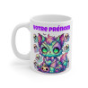 Tasse Mug Chat Halloween Fantaisie en Céramique - Personnalisable - Idée Cadeau Originale - pour Enfants et Adultes
